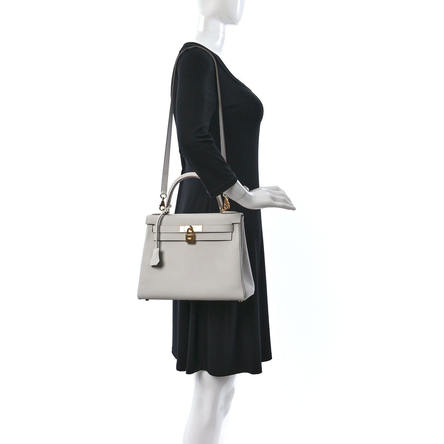 Hermes Togo Kelly Retourne 28 Gris Pale 2 of 10