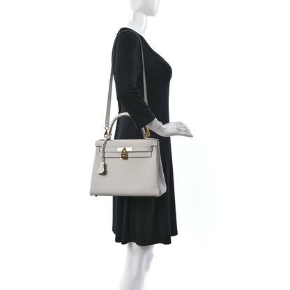 Hermes Togo Kelly Retourne 28 Gris Pale 2 of 10
