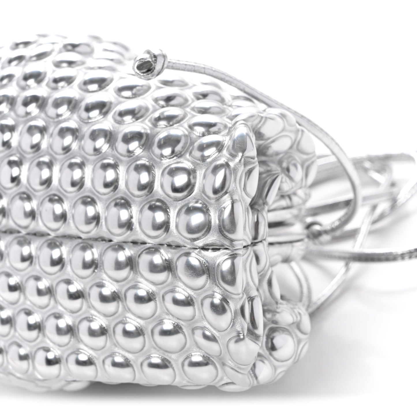 Metallic Fabric Bubble Wrap The Mini Pouch Silver