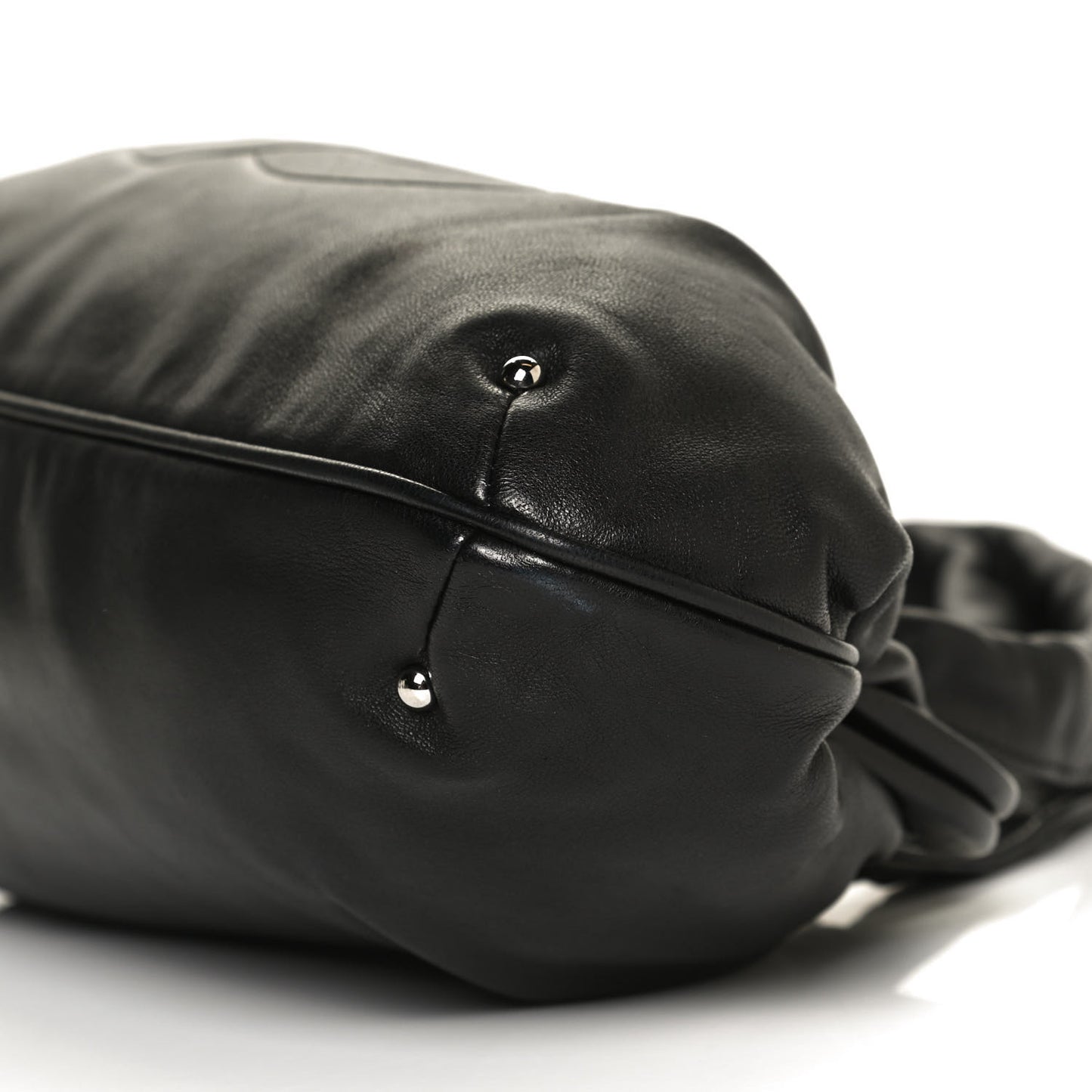 Lambskin Kiss Lock Frame Bag Black