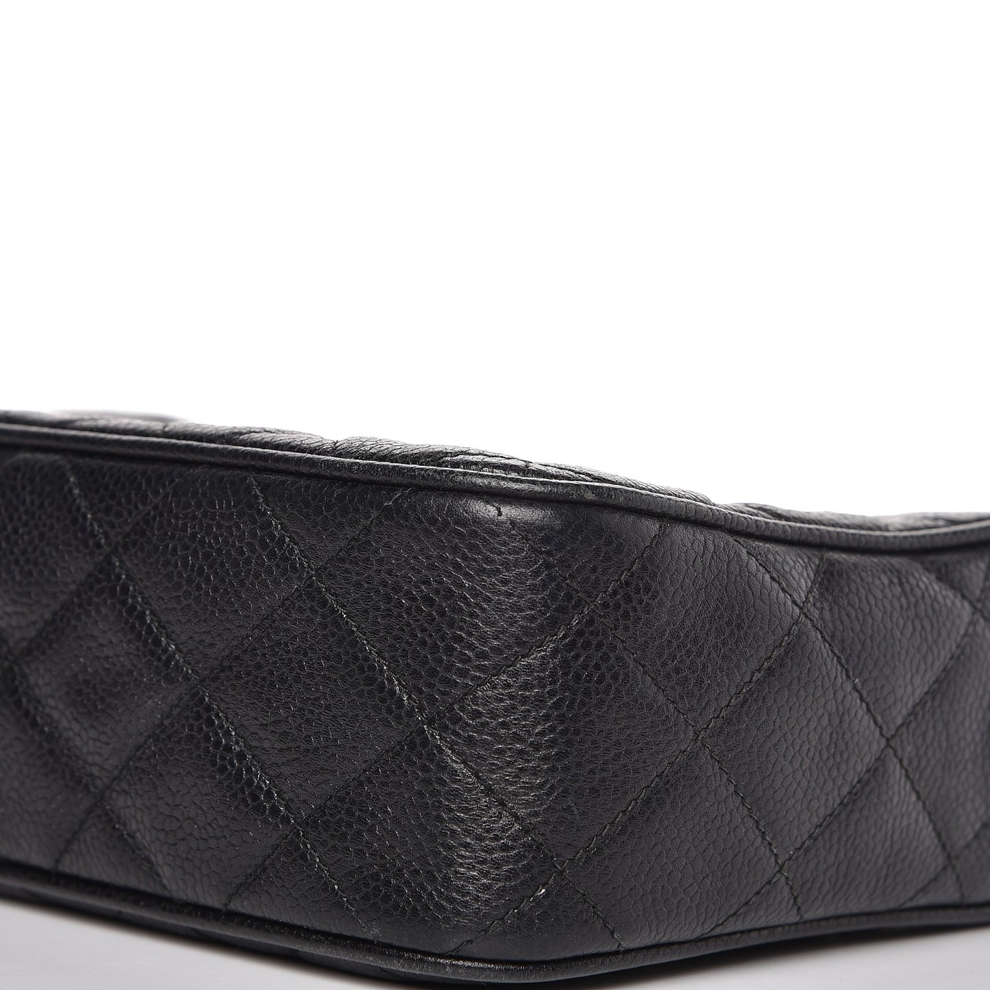 Caviar Quilted Camera Case Black