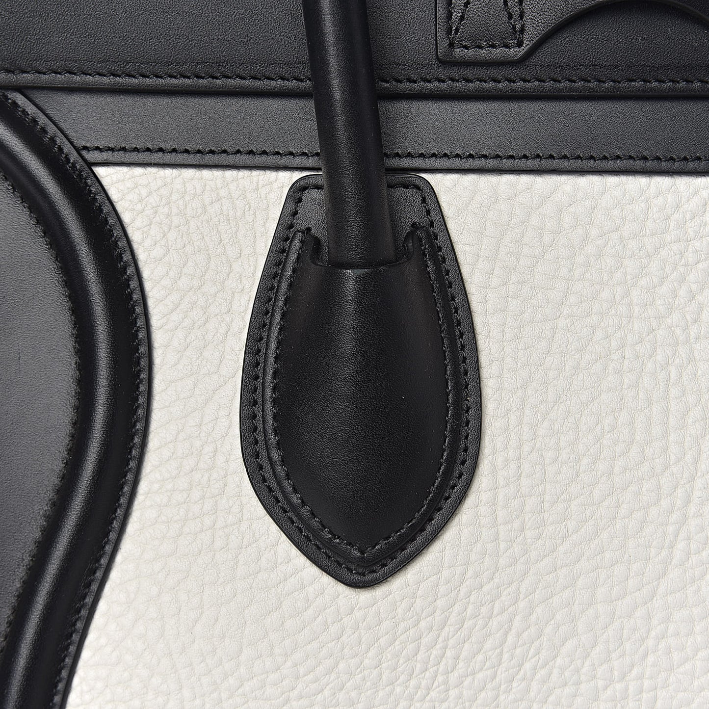 Bullhide Calfskin Mini Bi-Color Luggage Black White