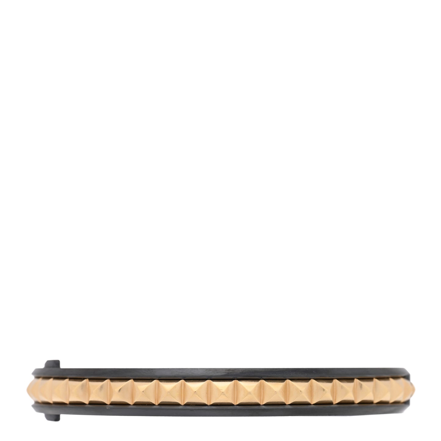18K Yellow Gold Titanium Modern Renaissance Pyramid Bangle Bracelet