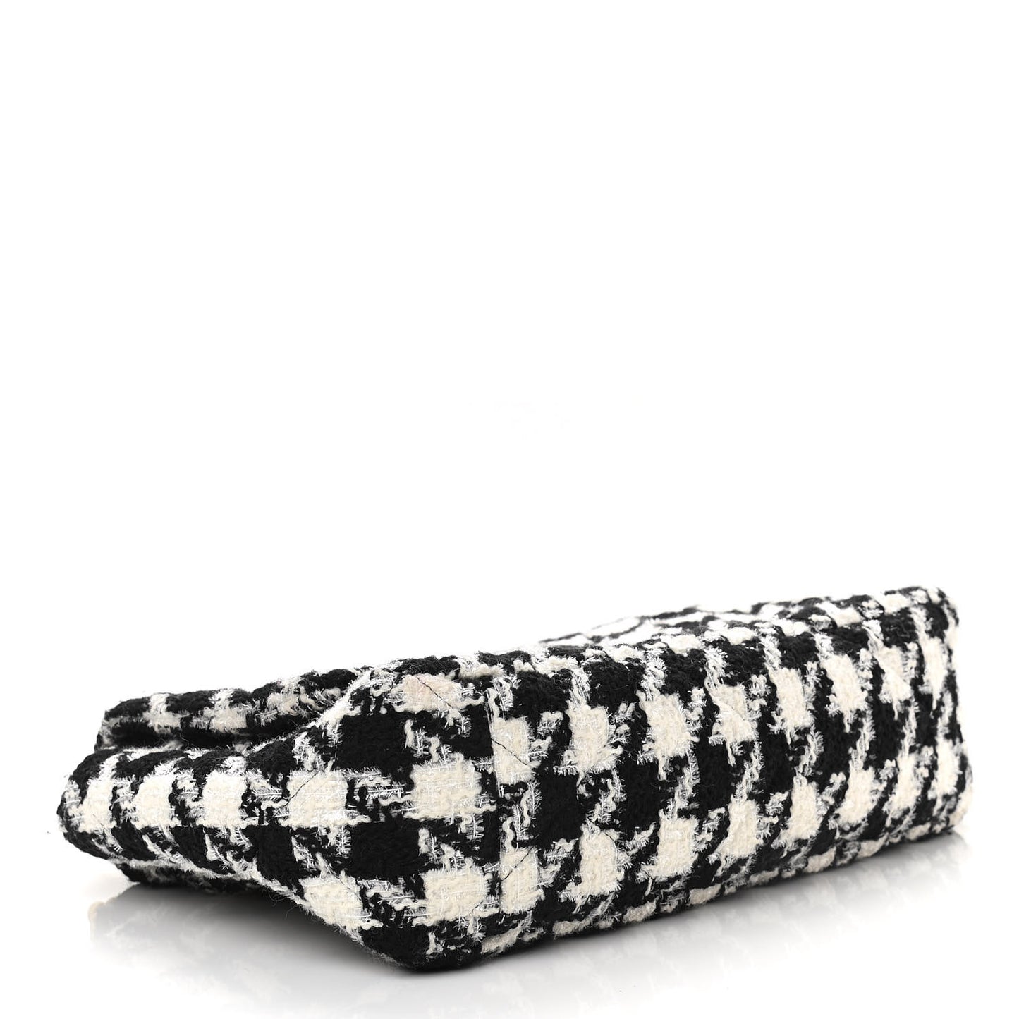 Tweed Quilted Maxi Chanel 19 Flap Black Ecru White