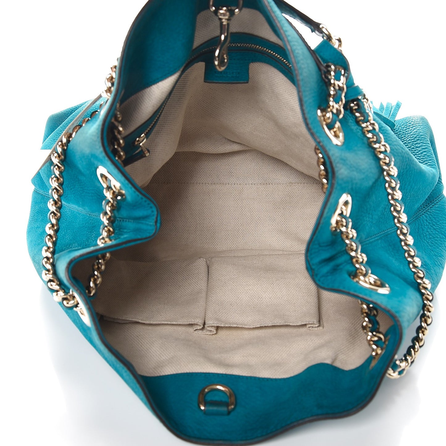 Vitello Range Medium Soho Chain Shoulder Bag Deep Cobalt