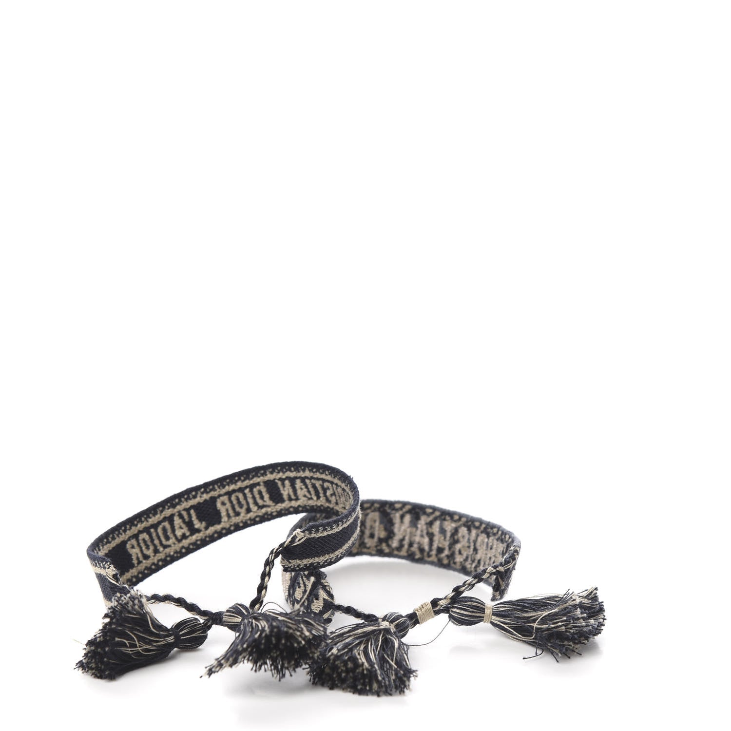 Christian Dior Woven Cotton J'Adior Friendship Bracelet Set Navy 2 of 4