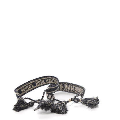 Christian Dior Woven Cotton J'Adior Friendship Bracelet Set Navy 2 of 4