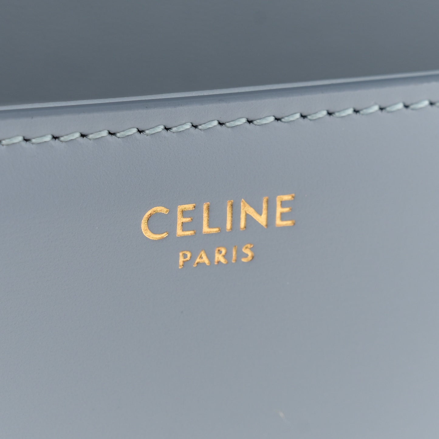 Shiny Calfskin Triomphe Shoulder Bag Artic Blue