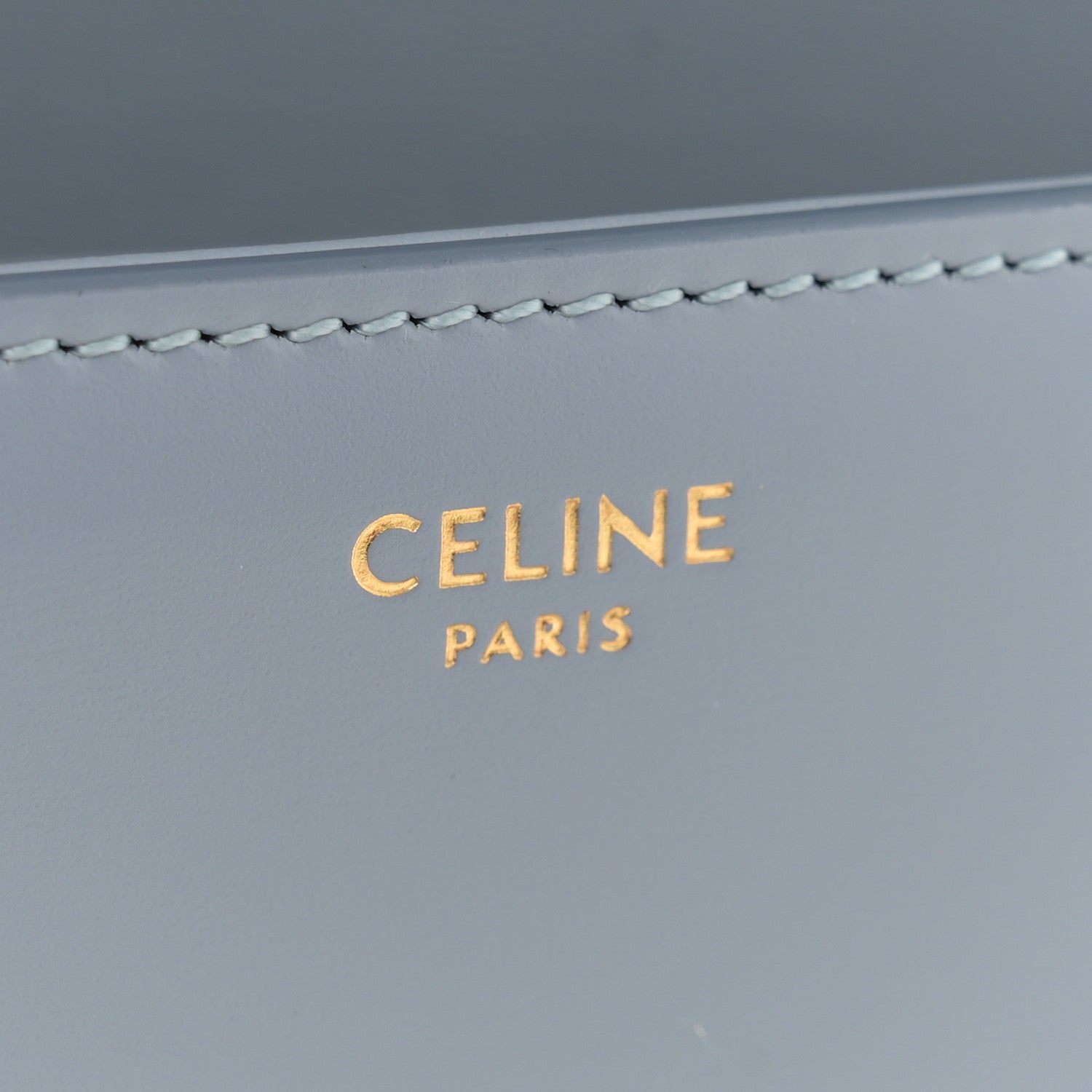Celine Shiny Calfskin Triomphe Shoulder Bag Artic Blue 6 of 10