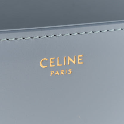 Celine Shiny Calfskin Triomphe Shoulder Bag Artic Blue 6 of 10