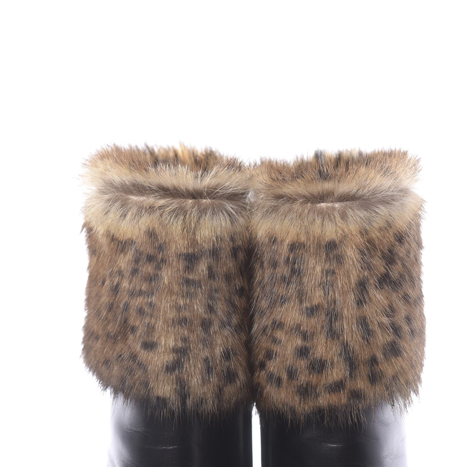 Saint Laurent Calfskin Fur Debbie Booties 37.5 Black 9 of 10