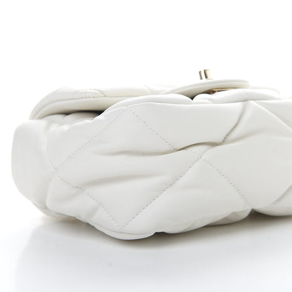 Chanel Calfskin Quilted Mini Square Bubbly Flap White 9 of 11