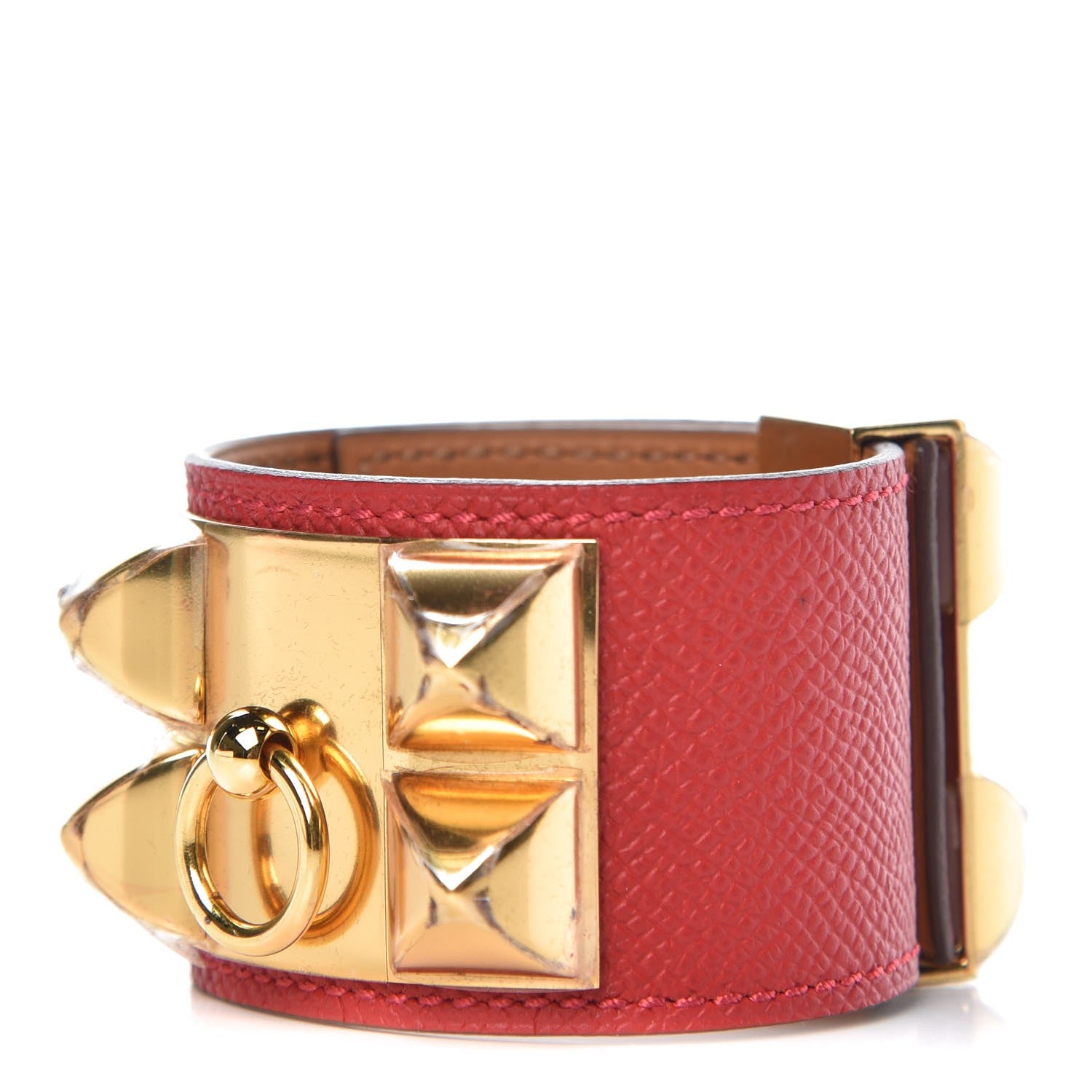 Hermes Epsom Collier de Chien CDC Bracelet S Rouge Casaque 1 of 8