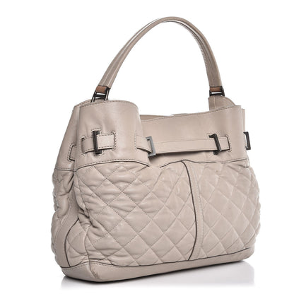 Burberry Lambskin Quilted Medium Enmore Hobo Grey 3 of 21