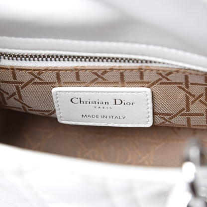 Christian Dior Lambskin Cannage Mini Lady Dior White 6 of 14