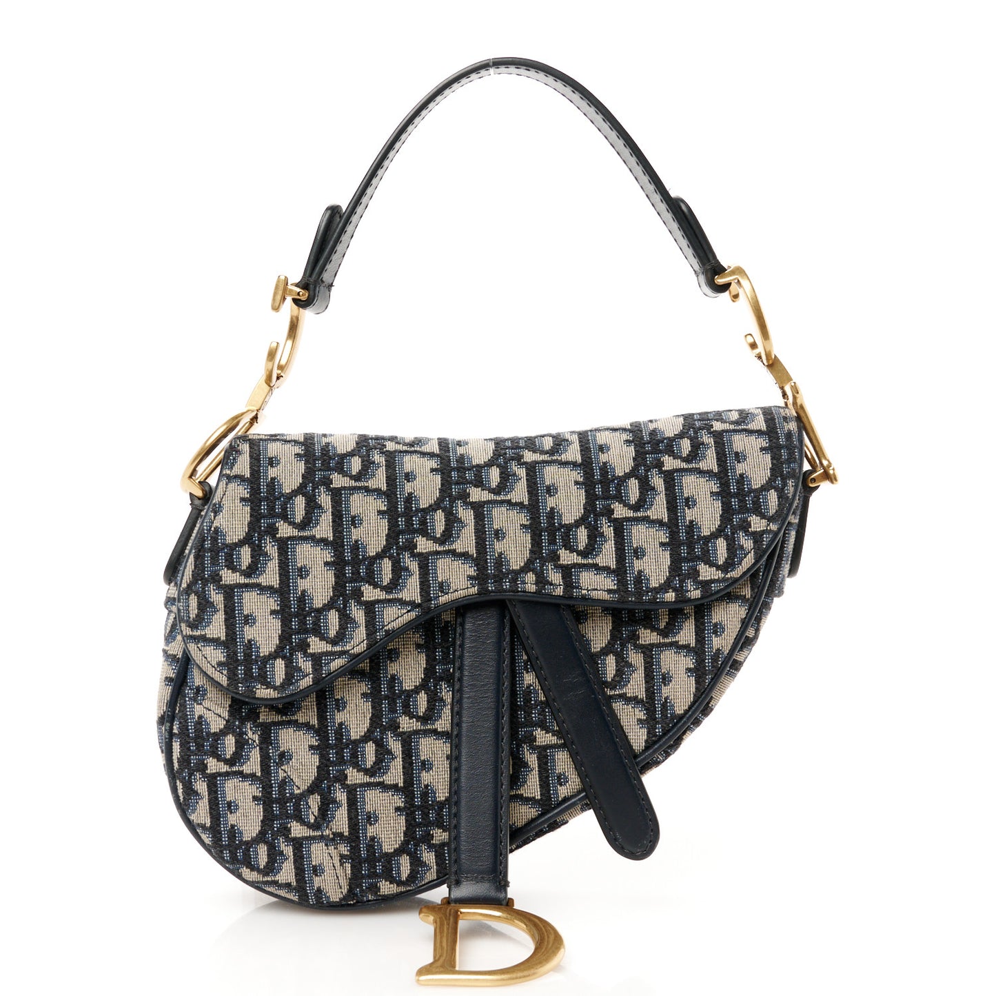 Oblique Mini Saddle Bag Blue