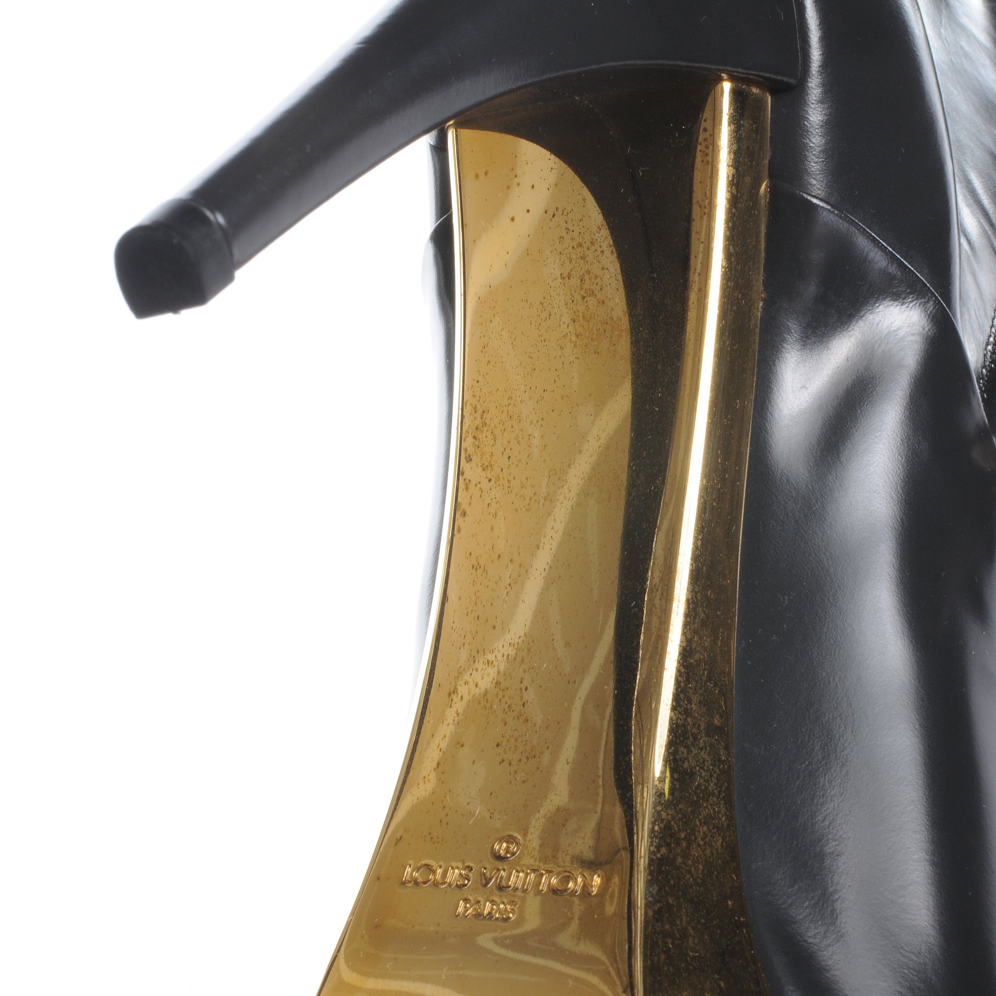 Louis Vuitton Leather Gold Plate Ankle Boots 41 Dark Grey 8 of 8