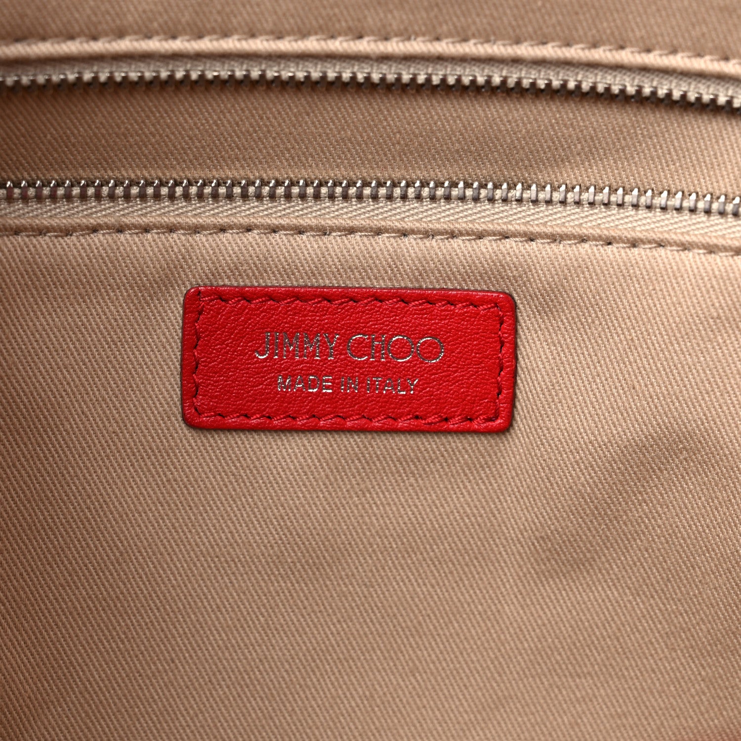 Jimmy Choo Calfskin Crystal Buckle Shopping Tote Red 6 of 17