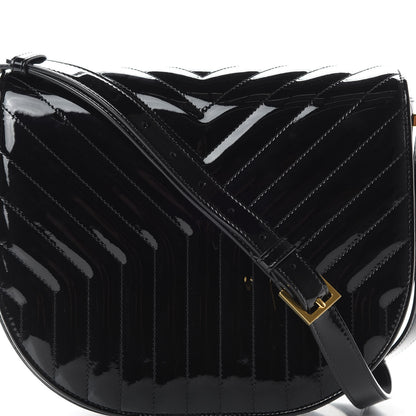 Saint Laurent Patent Y Quilted Joan Satchel Black 8 of 15