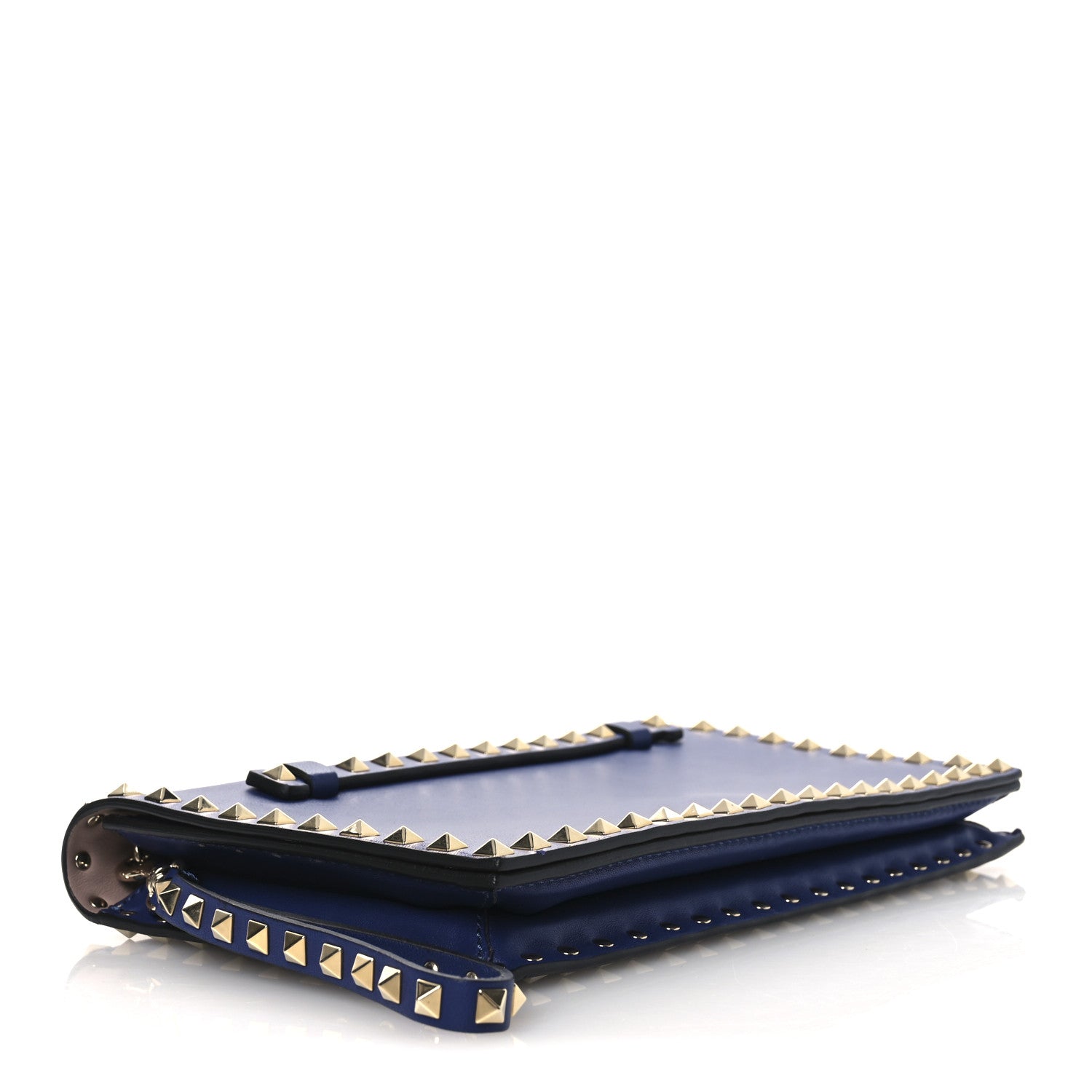 Valentino Garavani Nappa Rockstud Wristlet Clutch Blue 4 of 12