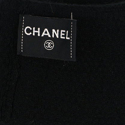 Chanel Cashmere Tweed CC Gloves Black 3 of 4