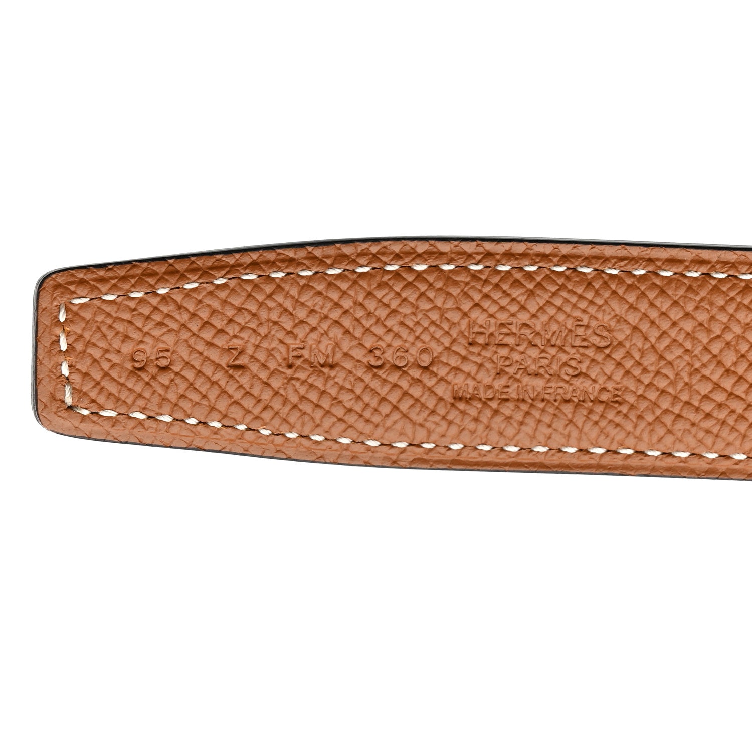 Hermes Swift Epsom 24mm Belt Strap 95 38 Black Gold 7 of 7