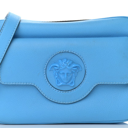Versace Grained Calfskin Medusa Camera Bag Blue 7 of 12