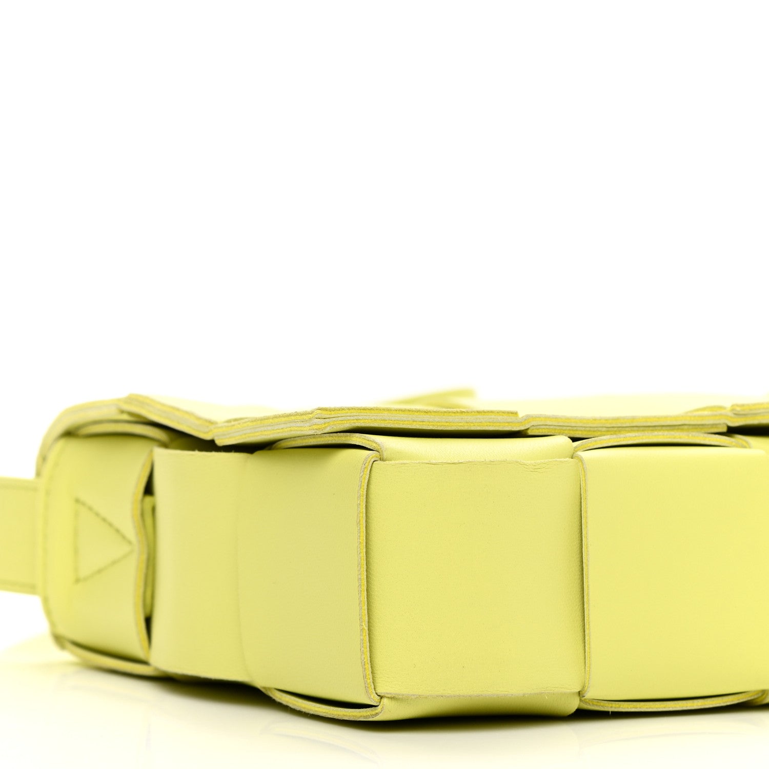 Bottega Veneta Lambskin Maxi Intrecciato Cassette Crossbody Bag Acid Kiwi 8 of 10