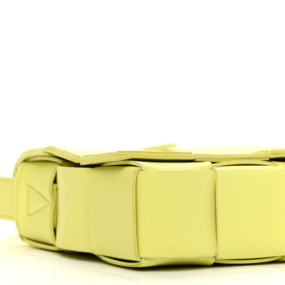 Bottega Veneta Lambskin Maxi Intrecciato Cassette Crossbody Bag Acid Kiwi 8 of 10
