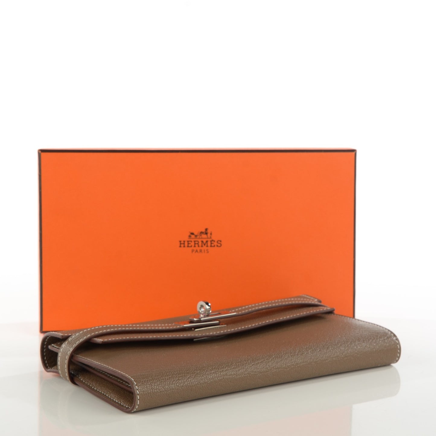 Chevre Mysore Kelly Longue Wallet Etoupe
