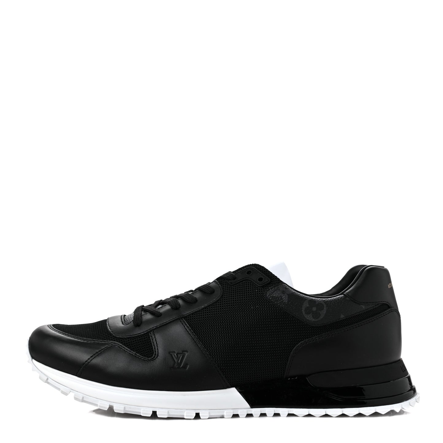 Calfskin Mesh Monogram Eclipse Mens Run Away Sneakers 11 Black