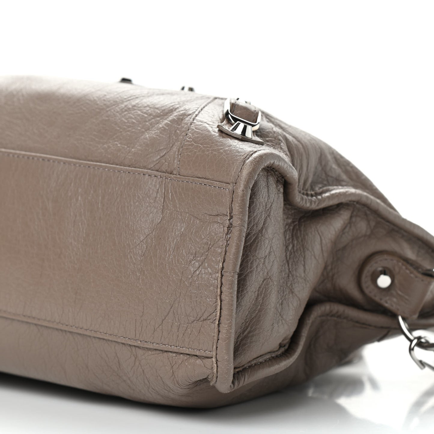 Agneau Classic Silver Hardware S City Dark Mink Grey