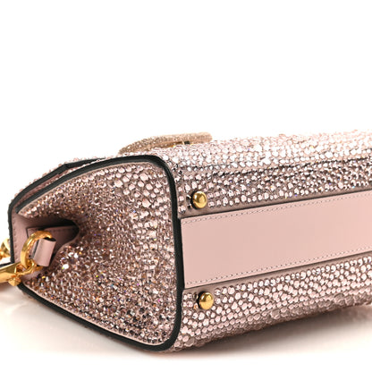 Valentino Garavani Crystal Embroidered Mini Vsling Top Handle Bag Vintage Rose Quartz 8 of 9