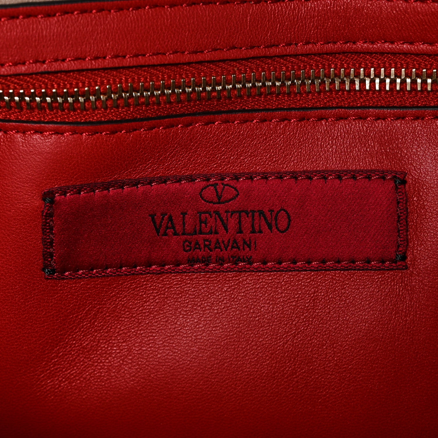 Valentino Garavani Lambskin Rockstud Spike Wallet on Chain Poudre 6 of 10