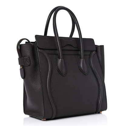 Celine Drummed Calfskin Micro Luggage Brown 3 of 12