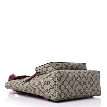 Gucci GG Supreme Monogram Blooms Medium Single Buckle Backpack Beige Multicolor Dry Rose 4 of 13