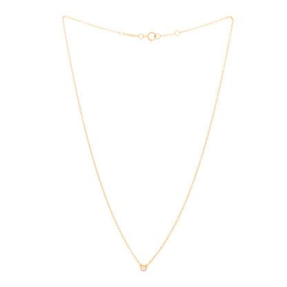 Tiffany 18K Rose Gold Diamond .03ct Elsa Peretti Diamonds by the Yard Pendant Necklace 2 of 4