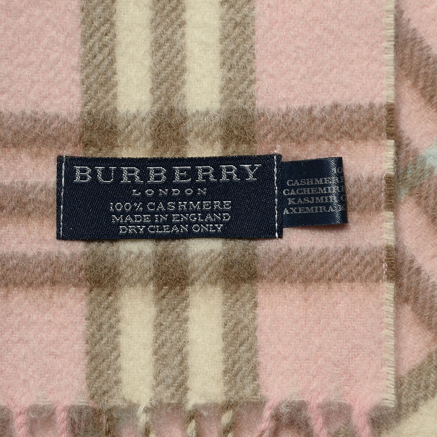 Burberry Cashmere Nova Check Scarf Pink 4 of 4
