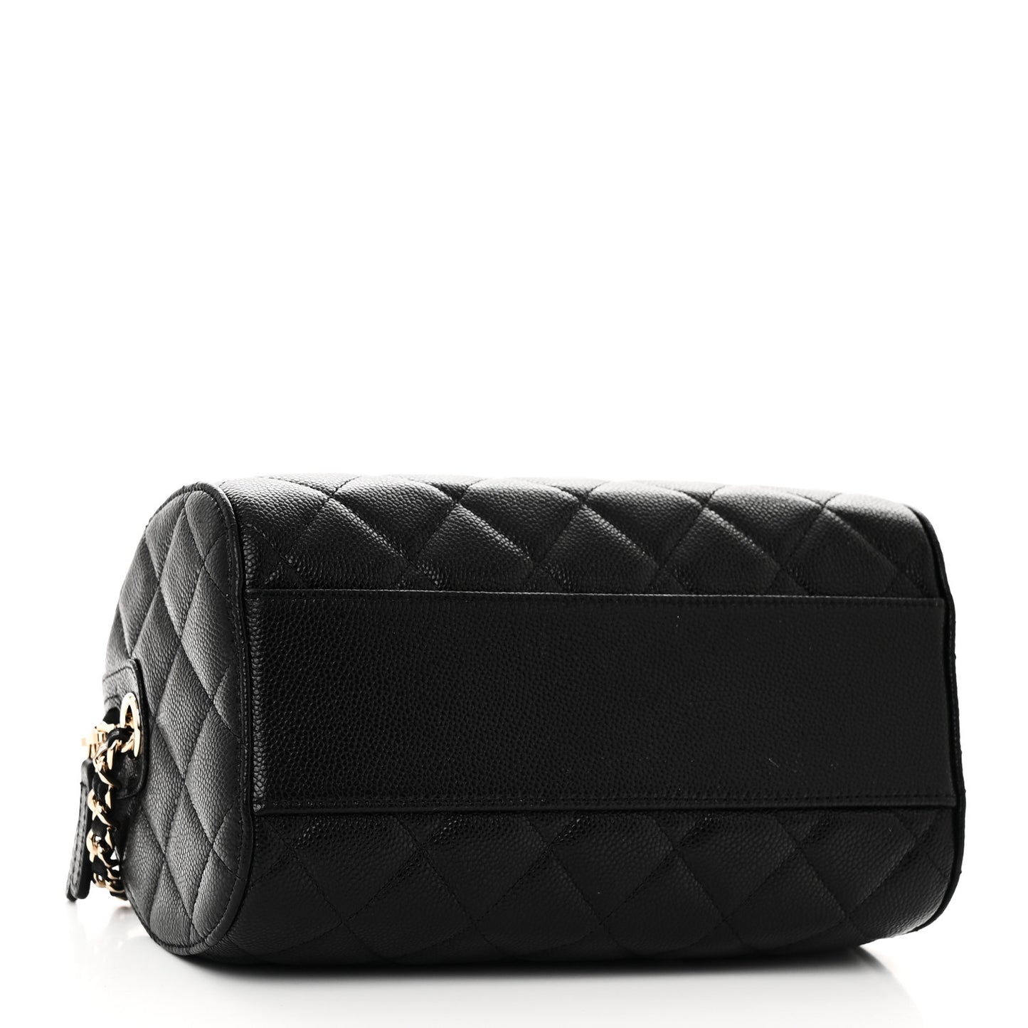 Caviar Quilted Classic Clutch with Chain Black
