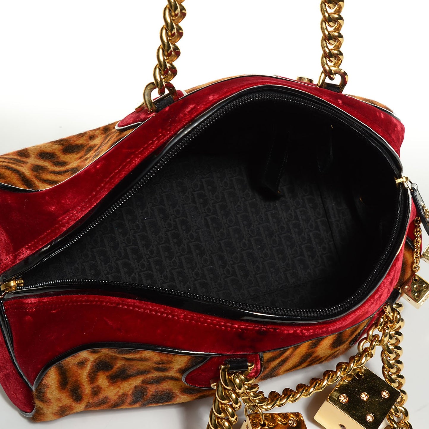 Calf Hair Leopard Velour Gambler Dice Bowler