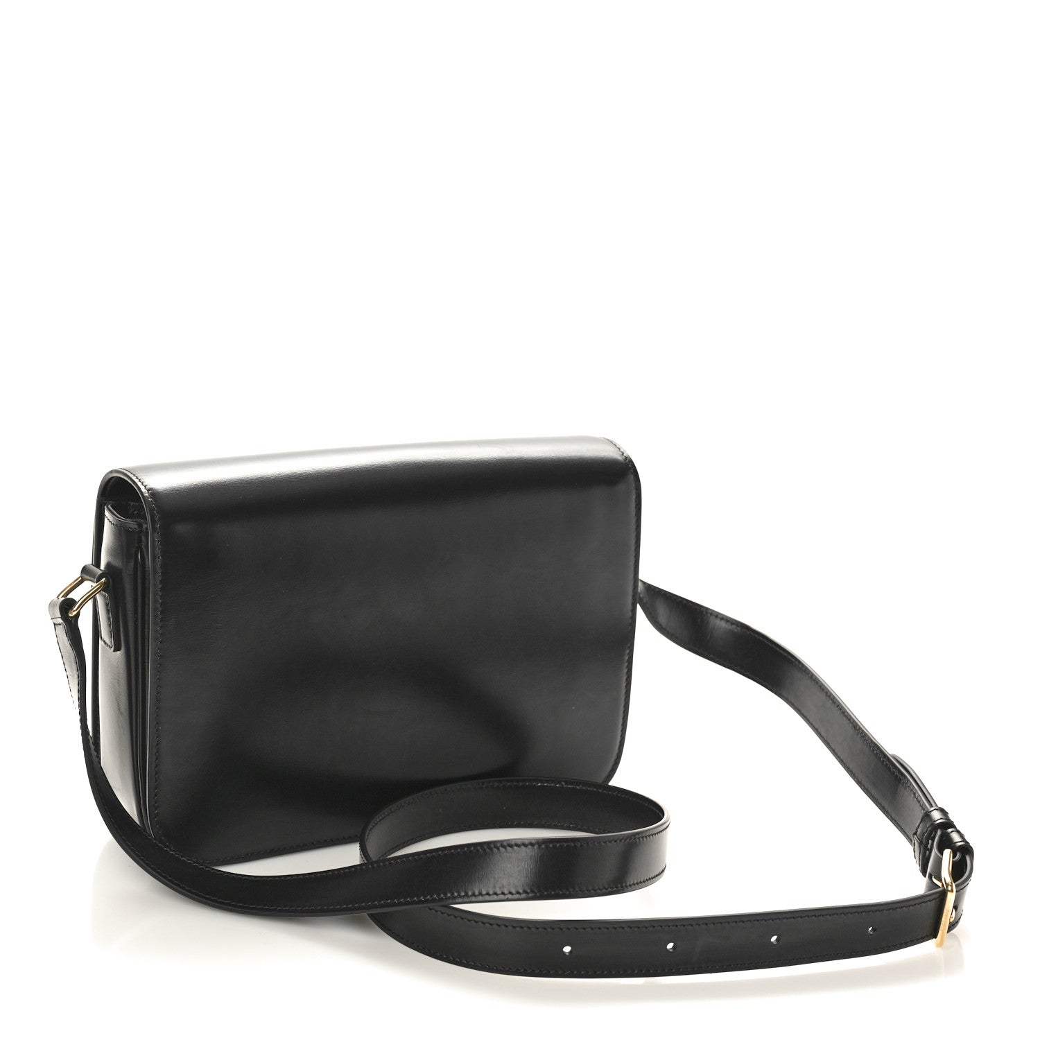 Celine Shiny Calfskin Medium Triomphe Black 3 of 9