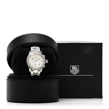 Tag Heuer Stainless Steel Diamond Bezel Mother of Pearl 33mm Link Lady Quartz Watch CJF1314 5 of 5