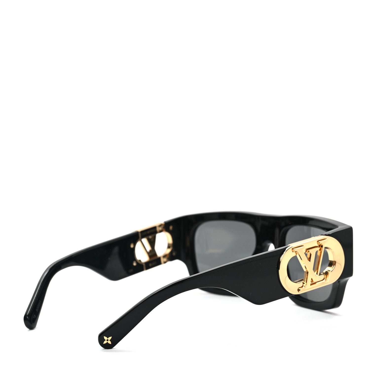 Louis Vuitton Acetate LV Link Square Sunglasses Z1478E Black 4 of 9
