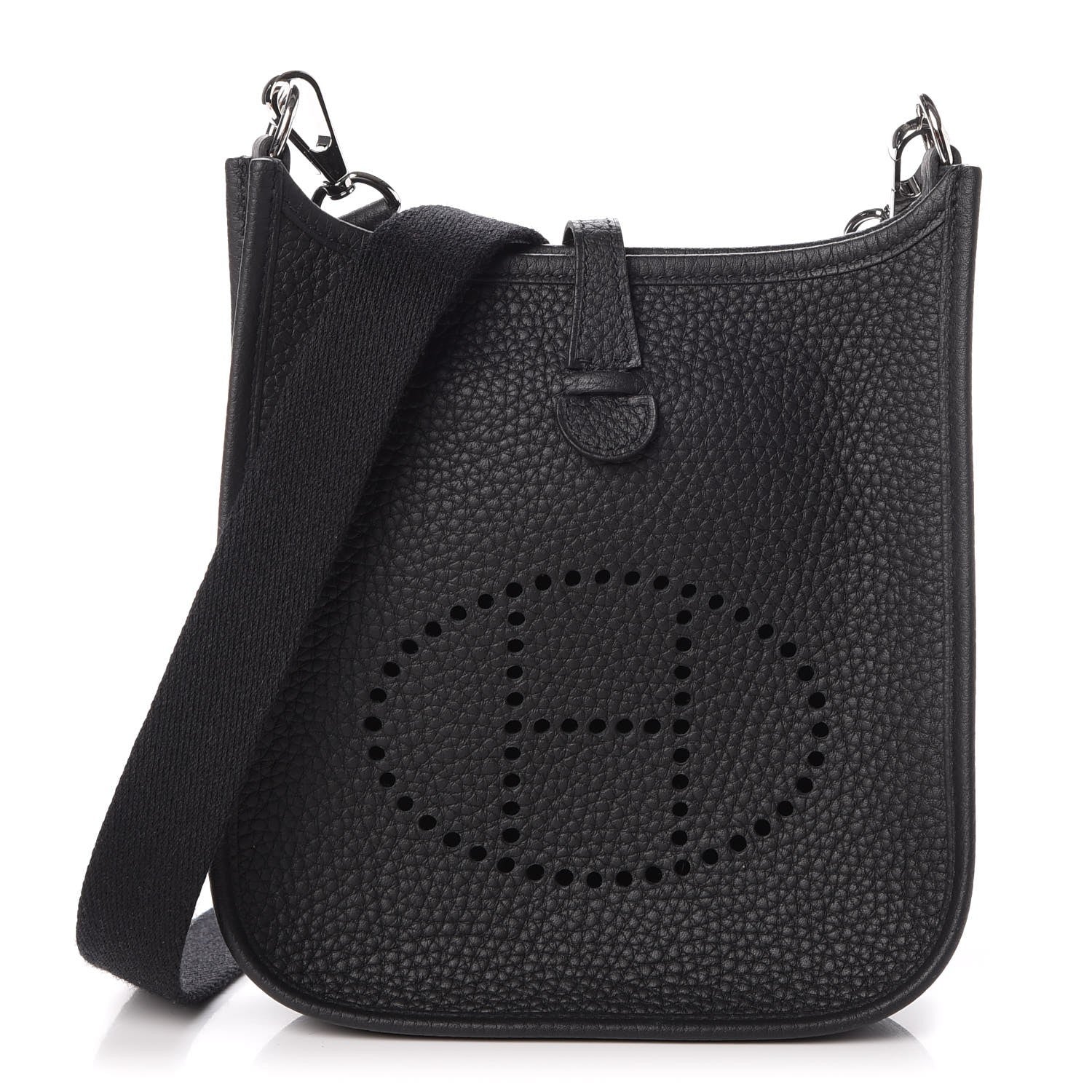 Hermes Taurillon Clemence Evelyne TPM Black 1 of 8