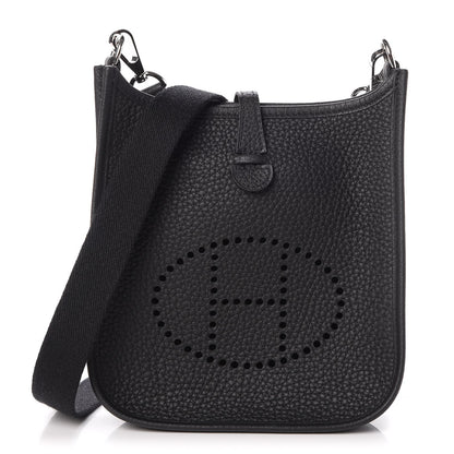 Hermes Taurillon Clemence Evelyne TPM Black 1 of 8