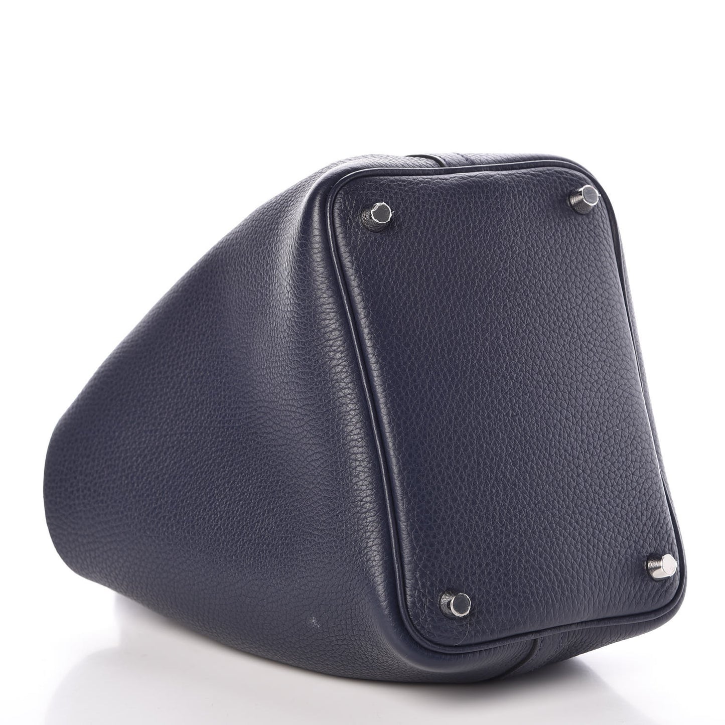 Taurillon Clemence Picotin Lock 18 PM Bleu Nuit Rose Pourpre