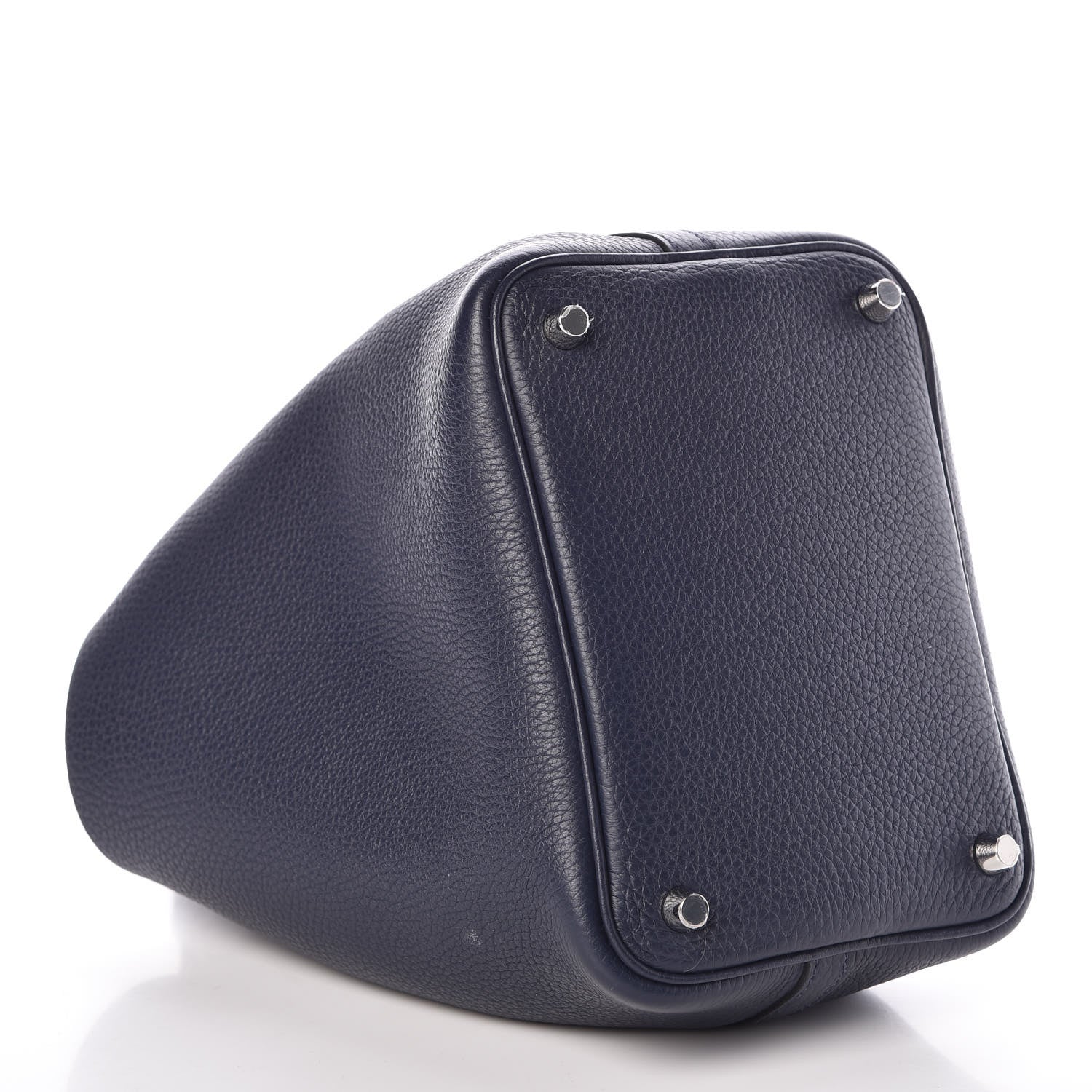 Hermes Taurillon Clemence Picotin Lock 18 PM Bleu Nuit Rose Pourpre 4 of 8