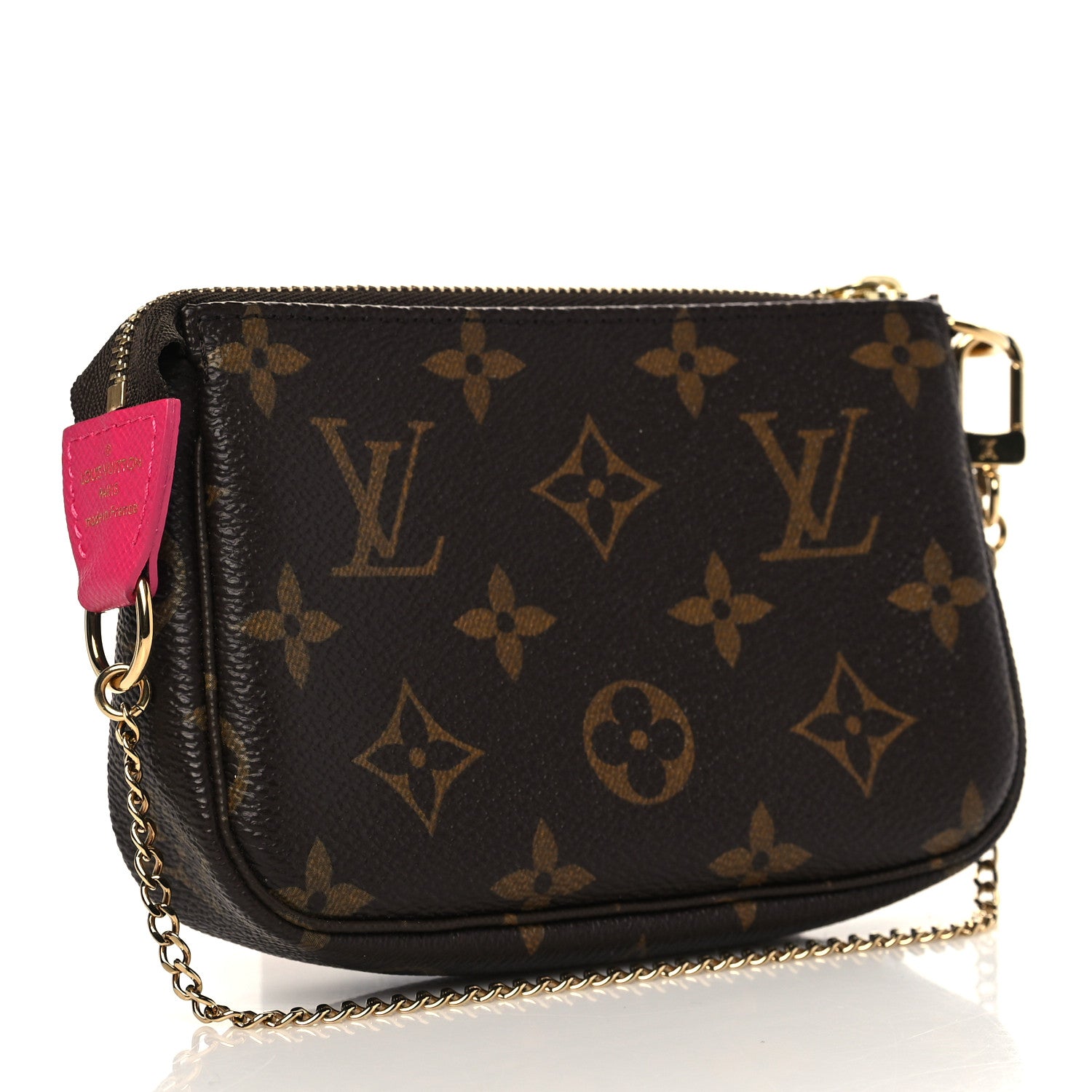 Louis Vuitton Monogram 2019 Christmas Animation Mini Courchevel Pochette Accessories Fuchsia 3 of 6