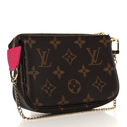 Louis Vuitton Monogram 2019 Christmas Animation Mini Courchevel Pochette Accessories Fuchsia 3 of 6
