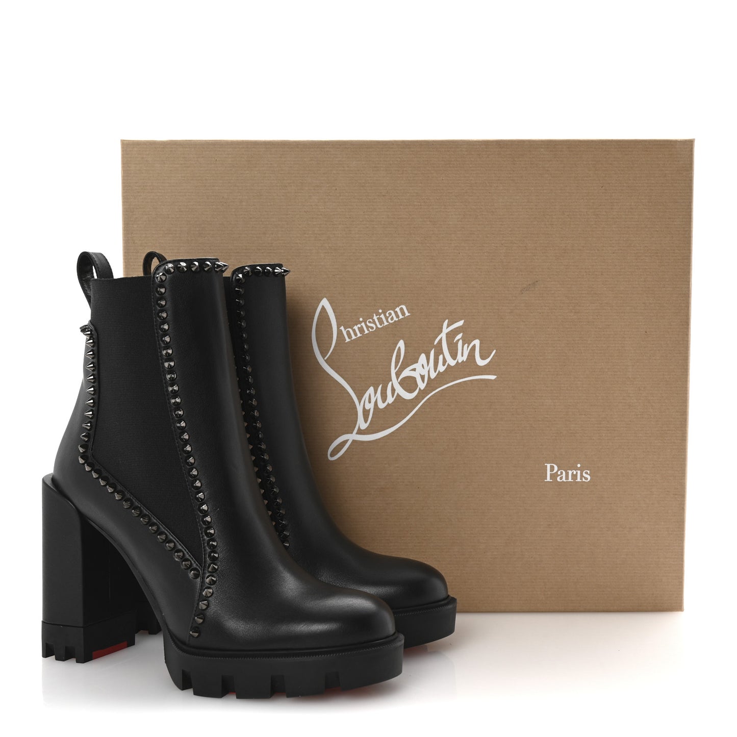 Nappa Out Line Spike Lug 100 Boots 37 Black